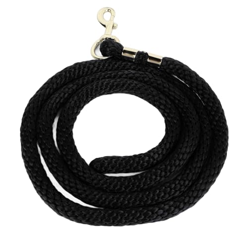 Naroote Pferde-Trainingsseil, Robuste 6,6 Fuß Lange, Verdickte Pferde-Ausfallleine für den Wettkampf (Black) von Naroote