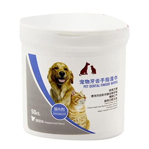 Naroote Zahnpflegetücher für Hunde, Zahnpflegetücher für Haustiere, Hygienisch, Entfernen Zahnstein und Zahnstein für Haustierbedarf für Hunde von Naroote