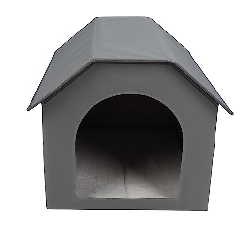 Outdoor Indoor Hundehütte Faltbare Hundehütte für Kaninchen (Grau) von Naroote