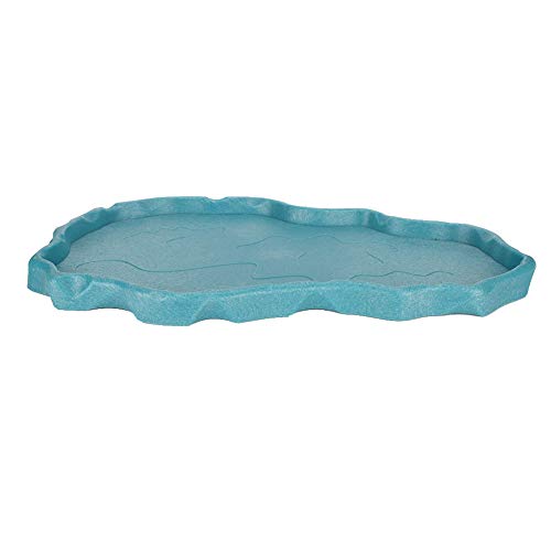 Schlangenfrösche Plastik Reptilien Futterbecken, Reptilien Feeder Leichte Plastik Reptilien Feeder Dish, für Reptilien(Lake Blue) von Naroote