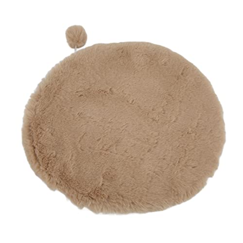 Shanrya Haustier-Isomatte aus weichem Material, rund, rutschfest, mit kleinem Ball, Katzenschlafen M-Milchtee grau von Naroote