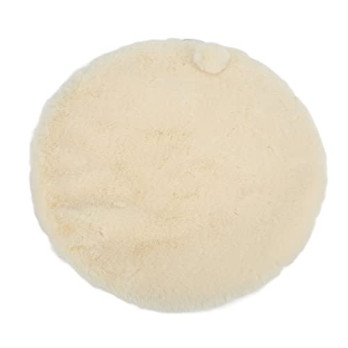 Shanrya Haustier-Isomatte aus weichem Material, rund, rutschfest, mit kleinem Ball, Katzenschlafen S-Käse weiß von Naroote
