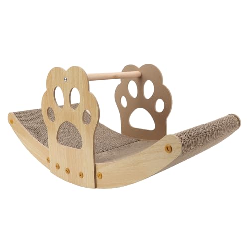 Sisalkatzen für Katzen, Multifunktional Gekrümmte Tiragraffi -Kinderbett Zum Ausruhen und Spielen für Innenkatzen (Basic Design a) von Naroote
