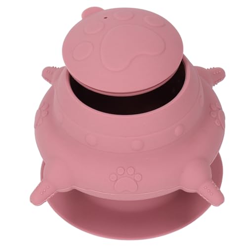 Welpen-Milchfutterspender, Welpen-Milchnapf aus Silikon, Leicht zu Reinigen für Kaninchen (PINK) von Naroote