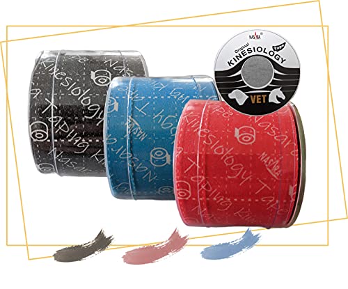 Nasara Kinesiologie Tape für Pferde und Hunde, 5cmx5m (blau) von Nasara
