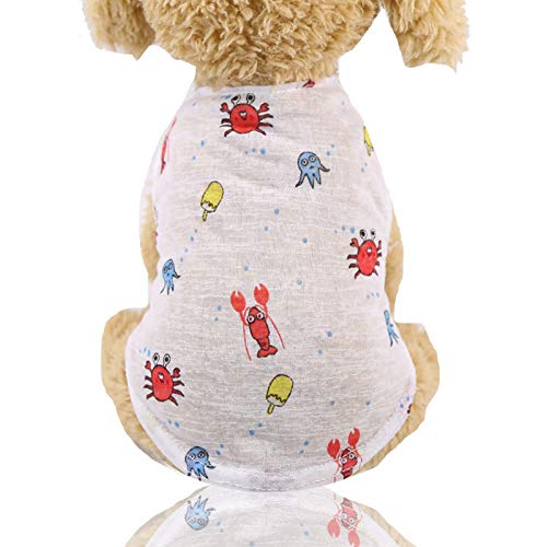 Haustier-Kleidung, Hunde-Shirt, Sonnenschutzweste, cooles atmungsaktives Kostüm, Sommerbekleidung für Welpen, kleine, mittelgroße Hunde (XXL, Krabbe) von NashaFeiLi