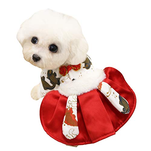Haustier-Kleidung, Winter-Hunde-Prinzessinnen-Kleid, Neujahrs-Kostüm, Tutu-Rock für kleine, mittelgroße Hunde (M) von NashaFeiLi