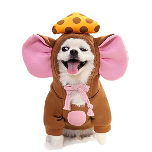 Haustierkleidung, Wintermantel für Hunde, Pullover, Ratten, Sweatshirt, für Welpen, kleine und mittelgroße Hunde (XL, Braun) von NashaFeiLi
