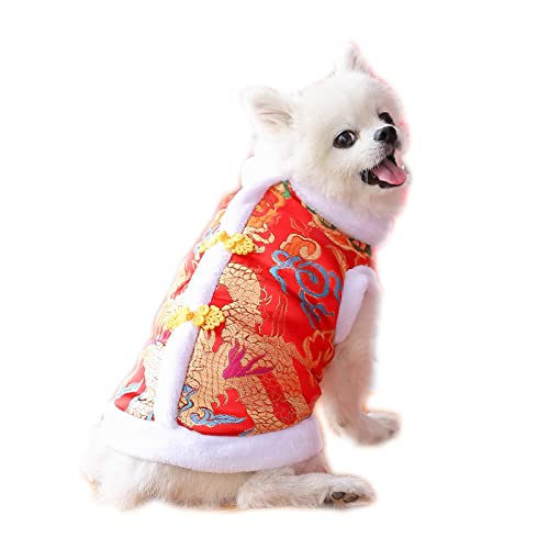 Hundemantel, chinesisches Neujahrsoutfit für kleine und mittelgroße Hunde (3XL) von NashaFeiLi