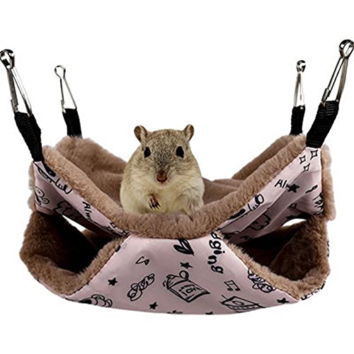 Kleintierhängematte, Hamsterbett, Frettchen, Käfig für Ratten, Chinchilla, Hamster, Kaninchen (L, Pink) von NashaFeiLi