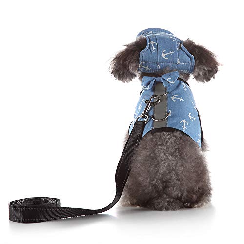 NashaFeiLi Haustier-Brustgurt, für den Außenbereich, mit Leine, verstellbar, weiches reflektierendes Band für Welpen, kleine Hunde von NashaFeiLi