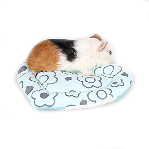 NashaFeiLi Haustier-Hamsterbett, kleine Tier-Schlafmatte, Herzform, warmes weiches Kissen für Hamster, Igel, Chinchilla und kleine Haustiere (blau) von NashaFeiLi