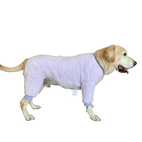 NashaFeiLi Haustier Kleidung Winter Hund Vierbeiner Jumpsuit Shirt Baumwolle Pyjama für mittelgroße Hunde von NashaFeiLi