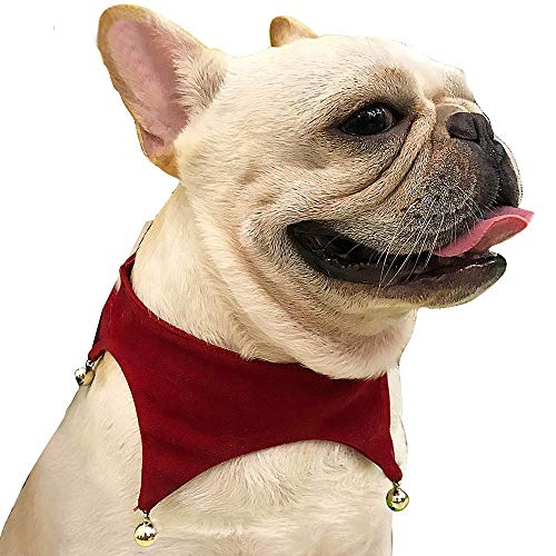 NashaFeiLi Haustierhalsband, für kleine Hunde, Weihnachtsschal, Halstuch, Halstuch, Halsband, bequem, verstellbar, Geschenk für kleine und mittelgroße Hunde von NashaFeiLi