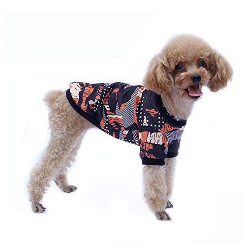 NashaFeiLi Haustierkleidung, Hunde-Shirt, Winterpullover, Camouflage-Kostüm für kleine Hunde und Katzen (XS, schwarz) von NashaFeiLi