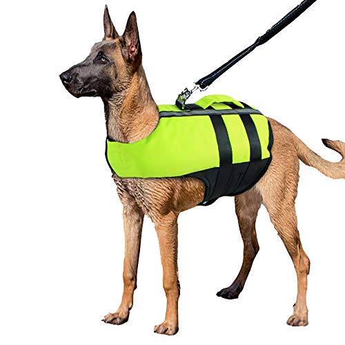 NashaFeiLi Hund Rettungsweste Hunde-Badeanzug Faltbare Sicherheitsweste Jacke Tragbare Rettungsweste für Schwimmen, Bootfahren von NashaFeiLi