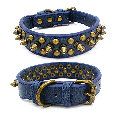 NashaFeiLi Hundehalsband, bronzefarbenes Bullet, Retro-Anti-Biss-Halskette, verstellbar, sicher für kleine und mittelgroße Hunde von NashaFeiLi