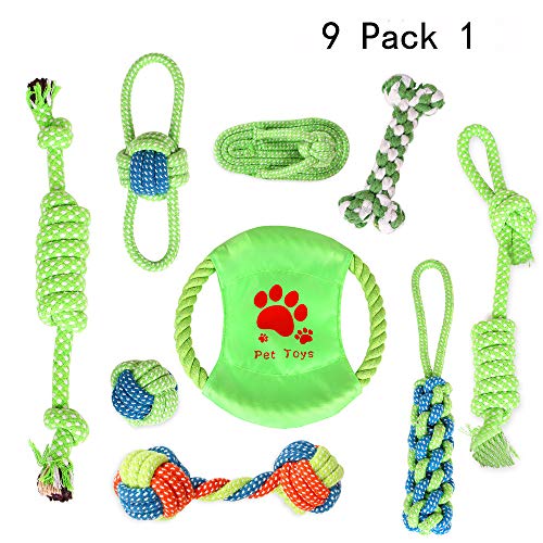 NashaFeiLi Hundespielzeug, Hundespielzeug, Baumwollseil, Spielzeug zum Kauen, interaktives Zerrungsspielzeug, Zahnreinigung für Welpen, kleine und mittelgroße Hunde von NashaFeiLi