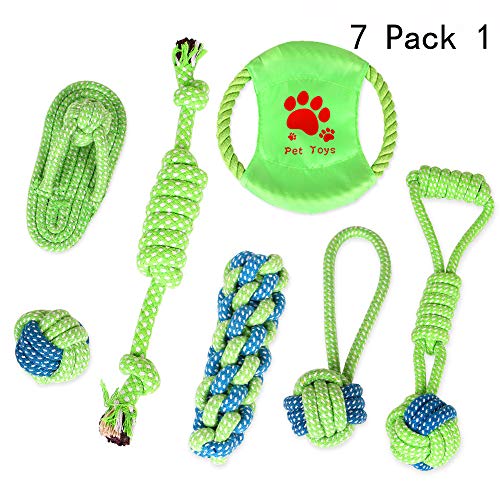 NashaFeiLi Hundespielzeug, Hundespielzeug, Baumwollseil, Spielzeug zum Kauen, interaktives Zerrungsspielzeug, Zahnreinigung für Welpen, kleine und mittelgroße Hunde von NashaFeiLi