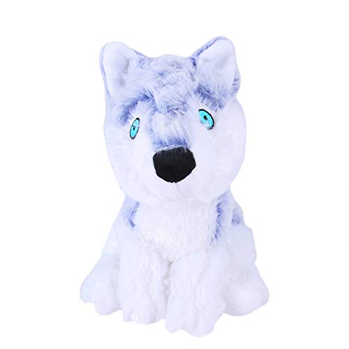 NashaFeiLi Hundespielzeug, Quietschspielzeug, Plüsch-Kauspielzeug, interaktives Spielzeug für kleine, mittelgroße und große Hunde (blauer Wolf) von NashaFeiLi