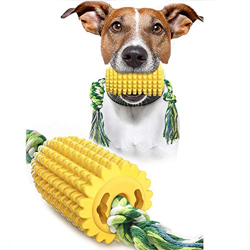 NashaFeiLi Hundespielzeug Mais Molar Stick mit Seil, Zahnreinigungsspielzeug, unzerstörbar, Kauspielzeug für kleine, mittelgroße Hunde von NashaFeiLi