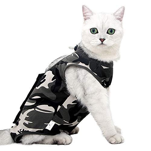 NashaFeiLi Katzenanzug, Camouflage-Shirt nach Operationen, für Bauchwunden oder Hauterkrankungen von NashaFeiLi