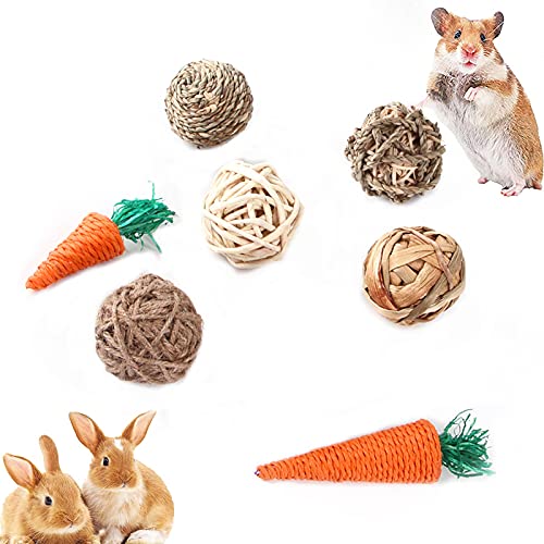 NashaFeiLi Kleintier-Spielzeug für Hamster, interaktives Spielzeug für Meerschweinchen, Eichhörnchen, Chinchilla und mehr, 7 Stück von NashaFeiLi