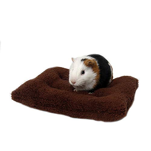 NashaFeiLi Kleintierbett Hamster Winter Warm Schlafmatte für Eichhörnchen, Igel, Kaninchen, Chinchilla (M, braun) von NashaFeiLi