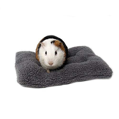 NashaFeiLi Kleintierbett Hamster Winter Warme Schlafmatte für Eichhörnchen, Igel, Kaninchen, Chinchilla (M, Grau) von NashaFeiLi