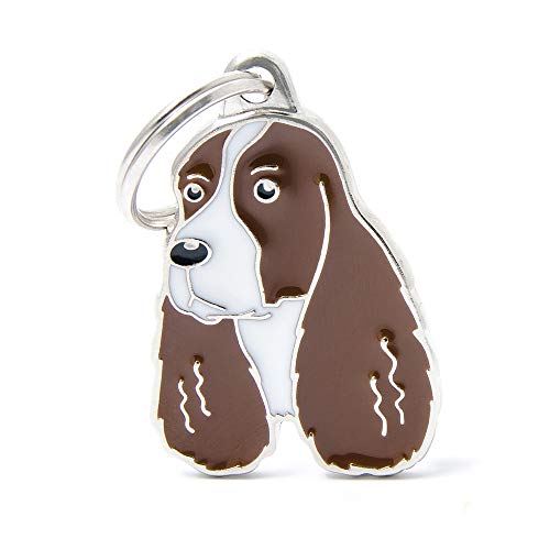 NashaFeiLi Schlüsselanhänger für Hunde und Hunde, aus Metall, mit Aufschrift „English Springer Spaniel“ von NashaFeiLi