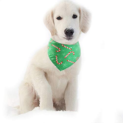 Weihnachts-Hunde-Bandana, Baumwolle, Dreieck-Lätzchen, wendbar, waschbar, Halstuch für Hund und Katze (grün) von NashaFeiLi