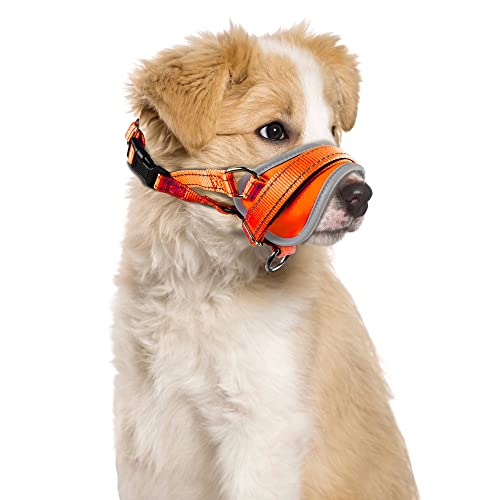Nasjac Maulkorb für Hunde, Verstellbare Weicher Nylon maulkorb um Beißen zu verhindern Anti-Bellen Stoppen Sie das Kauen Essen Atmungsaktiv Hundemundschutz für kleine Hunde von Nasjac