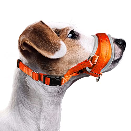 Nasjac Maulkorb für Hunde, Verstellbare Weicher Nylon maulkorb um Beißen zu verhindern Anti-Bellen Stoppen Sie das Kauen Essen Atmungsaktiv Hundemundschutz für kleine Hunde von Nasjac