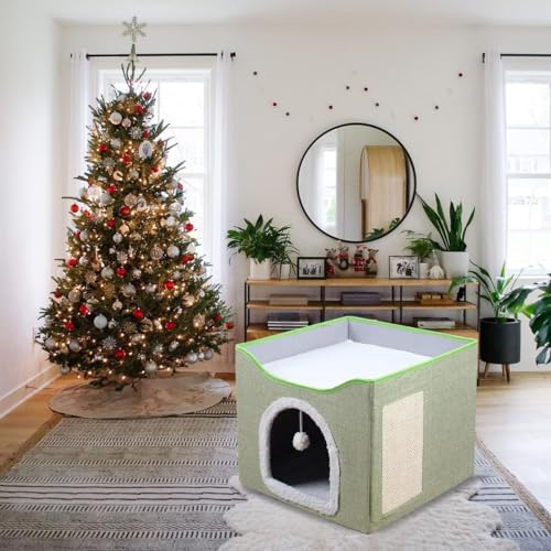 Kitty Shelter for Pets cat Houses for Indoor Cats to Stay Bedsure for Indoor Cat Cave for Pet Foldable Cat Hideaway, 39 x 39 x 38 cm, Grey (3) von Natazo