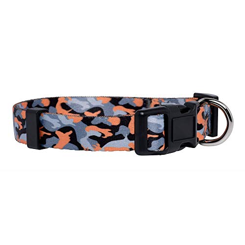 Hundehalsband, Camouflage, Größe S, Orange von Native Pup