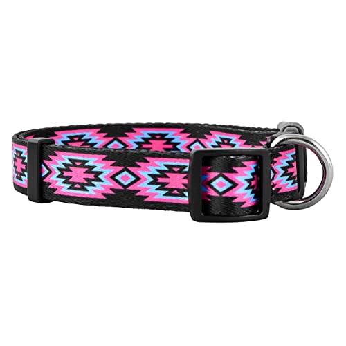 Native Pup Western-Hundehalsband, niedliches Designer-Azteken-Tribal-Muster, männlich und weiblich (klein, rosa) von Native Pup