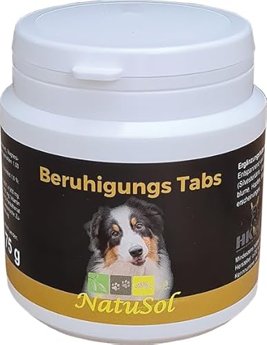 NatuSol Beruhigungs Tabs für Hunde - Entspannend und beruhigend, hochwertige Zusammensetzung von NatuSol