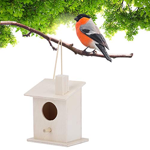 4 Stück Holz Vogelhaus Outdoor Birds Cottages Garten Yard Ornament Bird Box Home Für Chickadee Wren, Cedar Bluebird von Natudeco
