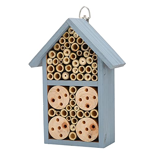 Holz-Insektenhaus Zum Aufhängen, Maurer-Bienenhaus, Natürlicher Handgefertigter Bienenstock-Unterschlupf Für Schmetterlinge, Bienen, Gartenbedarf von Natudeco