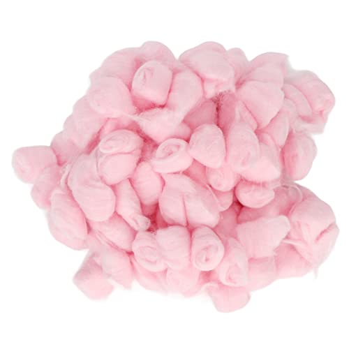 Natudeco 1 Beutel Hamster-Wattebällchen-Füller, Bunte Kleintier-Einstreu, Wattebällchen, bequemer Baumwoll-Hamsterhaus-Füller für Hamster-Kleintiere im Innenbereich (Rosa) von Natudeco