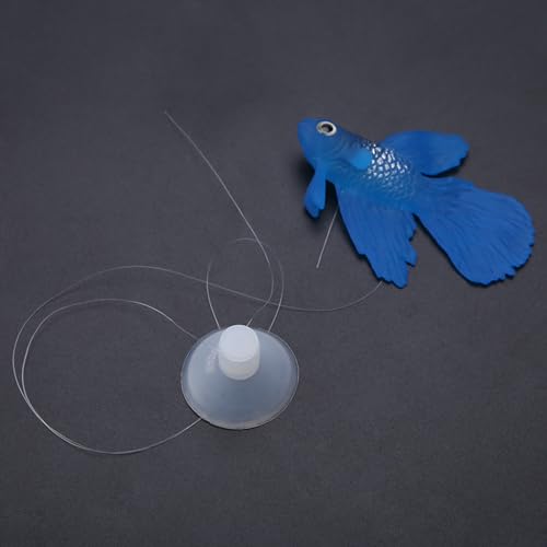 Natudeco Aquarium Dekoration Silikon gefälschter Fischdekor Unterwasser Aquarium Fisch Figurin lustiger künstlicher Kleiner Fischfisch -Tank Orament (Nr. 3 Blaues Rindfleischfisch) von Natudeco