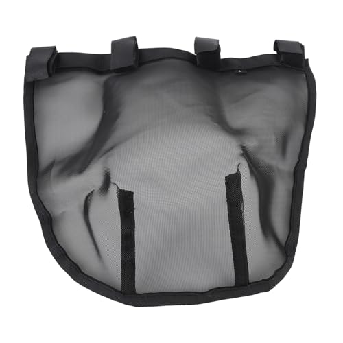 Natudeco Horse Mesh Nasenabdeckung, Mesh Horse Fly Maske, Nylon atmungsaktives verstärktes Komfortgesichtsschutz esnetz für es Vieh, Schwarz, Schwarz (M) von Natudeco