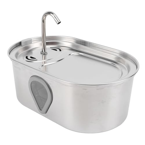 Natudeco Katzentrinkbrunnen, 3,5 l, automatischer, zirkulierender, gefilterter Trinkbrunnen für Haustiere, Edelstahl-Wasserspender für Hunde mit Deckel Natudeco Katzentrinkbrunnen, 3,5 l, automatischer, zirkulierender, gefilterter Trinkbrunnen für Haustiere, Edelstahl-Wasserspender für Hunde mit Deckel von Natudeco