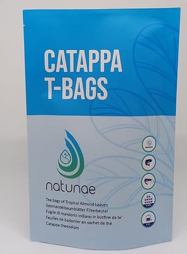 Natunae - Catappa T-Bags - Seemandelbaumblätter in Teebeutel - Natürlicher Wasseraufbereiter Conditioner für Ihr Aquarium - pH-Wert senken von Natunae