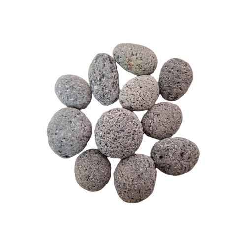 Natunae Zen Pebbles Aquarium Steine 3-5 cm (500 gr), Natursteine Dekoration Schwarze Lava Getrommelte Aquascaping, Terrarium, Nanobecken von Natunae