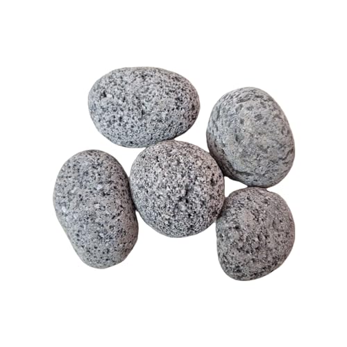 Natunae Zen Pebbles Aquarium Steine 5-7 cm (500 gr), Natursteine Dekoration Schwarze Lava Getrommelte Aquascaping, Terrarium, Nanobecken von Natunae