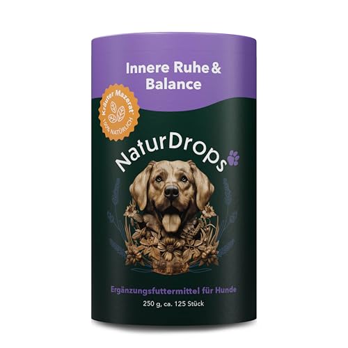 NaturDrops Innere Ruhe & Balance Hundesnacks mit Funktion, 125 Stück, mit Hopfen und Baldrian zur Stresslinderung, 100% natürlich - 250 g NaturDrops Innere Ruhe & Balance Hundesnacks mit Funktion, 125 Stück, mit Hopfen und Baldrian zur Stresslinderung, 100% natürlich - 250 g von NaturDrops