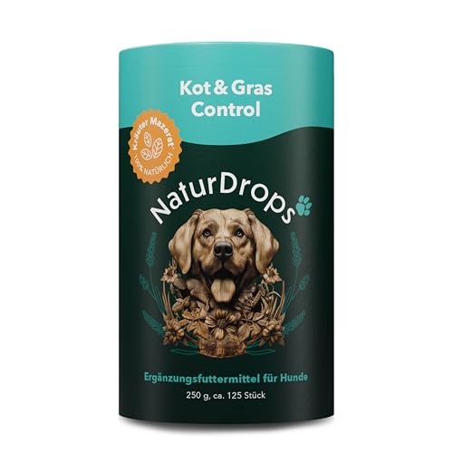 NaturDrops KOT & Gras Control Hundesnacks mit Funktion, 125 Stück, gegen ungesundes Fressverhalten, 100% natürlich - 250 g NaturDrops KOT & Gras Control Hundesnacks mit Funktion, 125 Stück, gegen ungesundes Fressverhalten, 100% natürlich - 250 g von NaturDrops