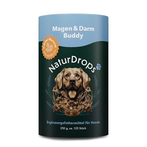 NaturDrops Magen & Darm Buddy Hundesnacks mit Funktion, 125 Stück, unterstützt eine geregelte Verdauung, 100% natürlich - 250 g NaturDrops Magen & Darm Buddy Hundesnacks mit Funktion, 125 Stück, unterstützt eine geregelte Verdauung, 100% natürlich - 250 g von NaturDrops