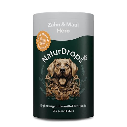 NaturDrops Zahn & Maul Hero Kaustangen Hundesnacks mit Funktion, 11 Stück, frischer Atem und EIN gepflegtes Maul, 100% natürlich - 250 g NaturDrops Zahn & Maul Hero Kaustangen Hundesnacks mit Funktion, 11 Stück, frischer Atem und EIN gepflegtes Maul, 100% natürlich - 250 g von NaturDrops